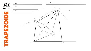 Trapezoide dados sus 4 lados y una diagonal  Cuadriláteros [upl. by Orji251]