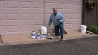 Painting a Garage Floor Part 11 How to Mix Epoxy Paint [upl. by Nydnarb209]