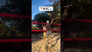 Beach Volleyball in Central Park☀️🗽🏐 beachvolleyball volleyball volleyballworld newyork nyc [upl. by Mercier]