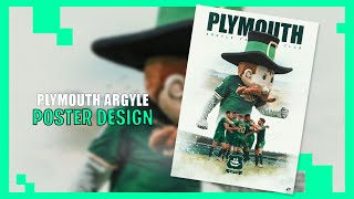 Creating a Sports Design Poster  Photoshop Time Lapse plymouthargyle [upl. by Alemak]