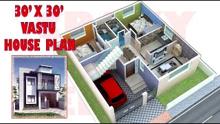 30x30 House Plan  30x30 ghar ka naksha  30x30 House Plan with Car Parking  30x30 3D Floor Plan [upl. by Leirad]