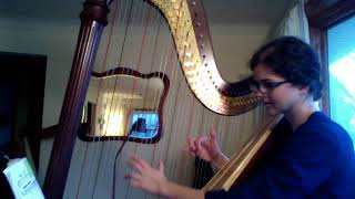 Siciliano by Bach  Stephanie Claussen solo harp [upl. by Zalucki]