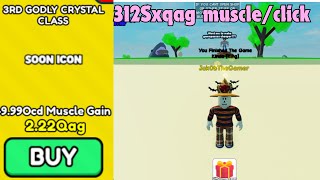 Unlocking 3rd Godly Crystal Class 312Sxqag MuscleClick  ROBLOX Pumped Lifting Simulator [upl. by Novyak13]