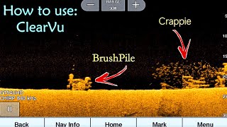 How to use Garmin Echomap 93sv  ClearVu  Down Imaging [upl. by Nasar]