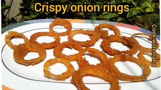 Super Crispy Onion rings recipe How to make Crunchy Onion rings at home Cook and vlogs with maha [upl. by Price]