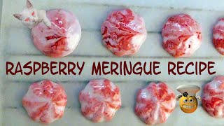 How to make raspberry meringue kisses Art 👍 Recipe snežni poljubi  Snicel 69 [upl. by Nwahsat]