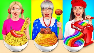 Desafío de Cocina Yo vs Abuela  Desafío de Comida con Dispositivos Secretos por MEGA GAME [upl. by Lissak877]