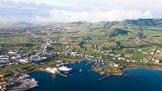 Azores Landing in Lajes  Terceira Island  impressive landing approach [upl. by Esilenna112]