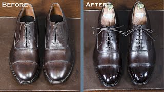 How To Shine A New Pair of Allen Edmonds  Shoeshine Tutorial [upl. by Wharton]