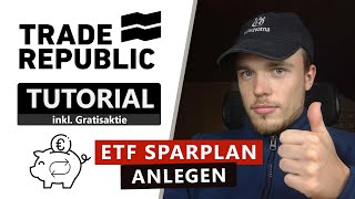 Bei Trade Republic ETF Sparplan anlegen ✅ Erklärung zum Erstellen amp Einrichten Beispiel MSCI World [upl. by Annaihr]