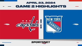 NHL Game 2 Highlights  Capitals vs Rangers  April 23 2024 [upl. by Yecies]