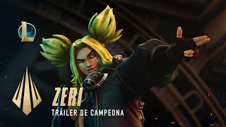 Zeri la Chispa de Zaun  Tráiler de campeona  League of Legends [upl. by Min857]