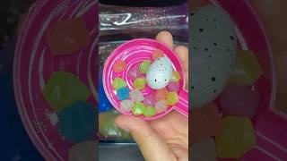 MIXING DINO EGG amp STONES INTO SLIME asmrvideo slimevideos satisfying satisfying dinoeggs [upl. by Dilly]