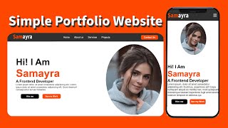 How to Make A Portfolio Website using HTML CSS amp JavaScript  Portfolio website [upl. by Redvers580]