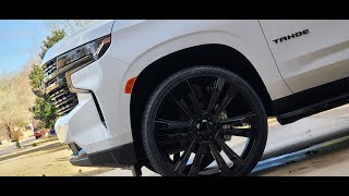 2021 Tahoe on 26s Denali Ultimate Wheels Rims RST [upl. by Eimam]