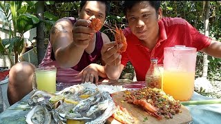 OUTDOOR COOKING TALABA TAHONG AT SUGPO MUKBANG [upl. by Runck]