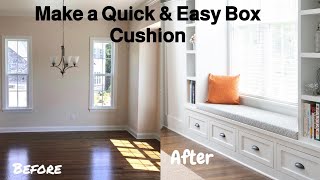 Easy DIY No Sew Bench Seat Cushion  Using a Staple Gun and Plywood or MDF Base 🪚⚒️ [upl. by Georgina]