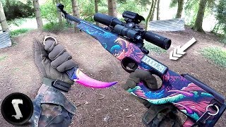 CSGO REAL LIFE AIRSOFT WAR AWP  Hyper Beast StatTrak™  Karambit  Fade [upl. by Yekim]