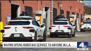 Waymo opens robotaxi service to the public in LA [upl. by Collette849]