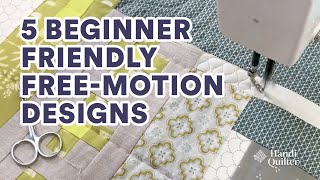 5 Beginner Friendly Free Motion Designs [upl. by Dellora666]