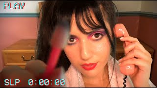 ASMR 80s Sleepover Gum Chewing amp Makeup [upl. by Ettelrac]