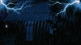 Beat Stress with Heavy Rain Sleeping Noise amp Thunder on Tin Roof  Restful Night Solution [upl. by Whittaker]