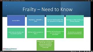 ACSD Quality Improvement Series Frailty April 17 2024 [upl. by Sofie]