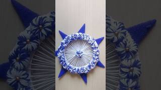 Woolen craftWoolen flower wall hanging craft ideas woolencraft craft shorts [upl. by Jarrett697]