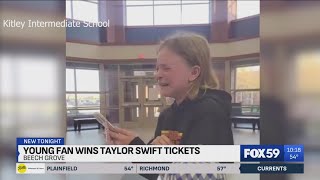 Beech Grove fifth grader wins Taylor Swift tickets from Jim Irsay [upl. by Maidy]