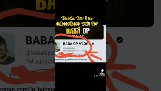 babaop vlogbabaop new vlog baba opduckybhai baba op viralshort thanks1million songbabaop [upl. by Wendelin]