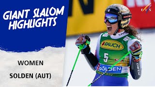 Brignone sets new record on her way to win in Sölden opening  FIS Alpine Skiing World Cup 2425 [upl. by Lovato747]