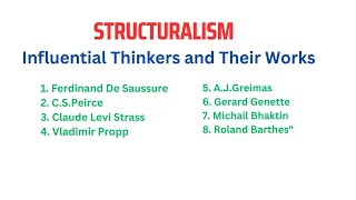 Structuralism Influential Thinkers And Their Works structuralism [upl. by Ilah337]