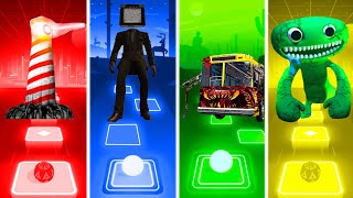 Lighthouse Monster Vs Large TV Man Vs Bus Eater Vs Jumbo Josh  Tiles Hop EDM Rush [upl. by Ahseei]