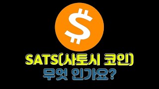 sats코인사토시 코인 무엇인가요 [upl. by Aihsyak497]