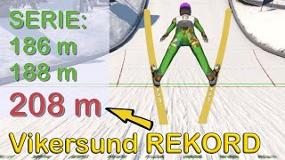 Skifliegen VIKERSUND Schanzenrekord 208m ❄️ SkiJumping 20212022 RawAir [upl. by Ardnik602]