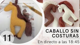 TUTORIAL CABALLO AMIGURUMI TEJIDO SIN COSTURAS 11 [upl. by Halonna]