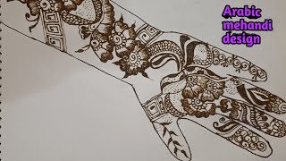 stylish front hand flower Arabic mehandi design [upl. by Ahsatniuq]