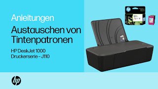 Austauschen von Tintenpatronen  HP DeskJet 1000Druckerserie – J110  HP Support [upl. by Orlov]