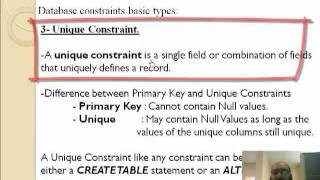 Oracle Unique Constraint تعليم اوراكل [upl. by Leveroni312]