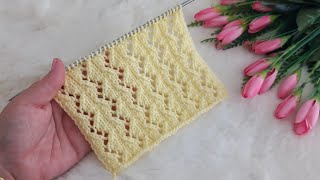 ✅️🍀Ajurlu Muhteşem Örgü Modeli ✅️🍀easy knitting pattern [upl. by Anej]