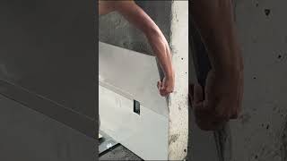 Vertical tile installation method on flat wallsshotrs [upl. by Trip18]