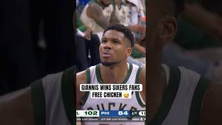 Giannis gave 76ers fans something to cheer for during their blowout loss to the Bucks 😂 [upl. by Bhayani]