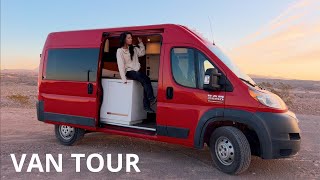 van tour  2016 ram promaster 2500 136quot high rooftop van conversion [upl. by Arhoz842]