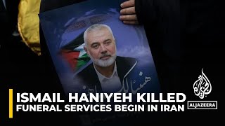 Funeral services for Hamas political leader Ismail Haniyeh begins in Tehran [upl. by Ardnait]