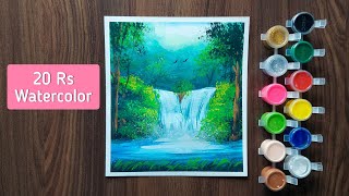 Drawing with 20 Rs watercolor  tutorial shorts [upl. by Kenyon]