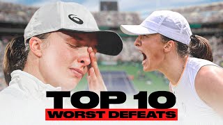 TOP 10 worst defeats of Iga Swiatek [upl. by Aguie406]