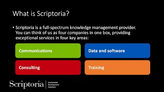 Scriptoria Sustainable Development Solutions [upl. by Arral]