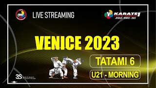 Karate1 Youth League  Venice 2023  Live streaming Day 1 Morning Tatami 6 [upl. by Fidellia]