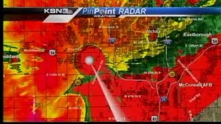 KSN in Wichita takes shelter during tornado [upl. by Yekim]