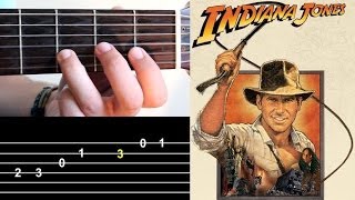 INDIANA JONES  Theme  Guitar Tab  Como tocar no Violão [upl. by Aicatsal]